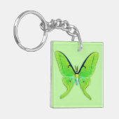 Porte-clés Papillon lune sur fond vert pâle (Devant gauche)