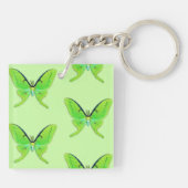 Porte-clés Papillon lune sur fond vert pâle (Dos)