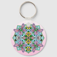 Papillon Mandala main lunaire tiré
