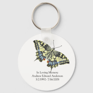 Porte-clés Papillon Mémorial Personnalisé En Souvenir Affectu