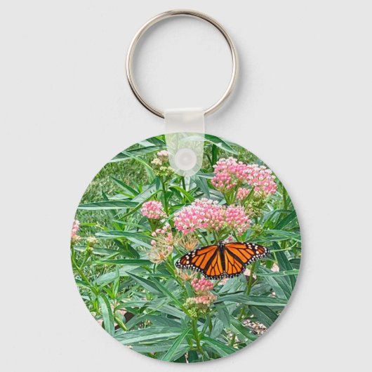 Porte-clés Papillon monarque sur l'asclépiade (Recto)