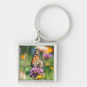 Porte-clés Papillon Monarque sur Verbena