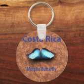 Porte-clés Papillon morpho Costa Rica (Recto)