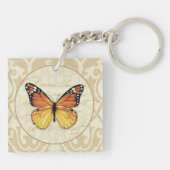 Porte-clés Papillon orange vintage (Dos)