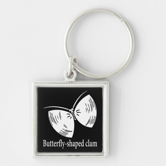 Porte-clés papillon palourde (Devant)