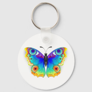Porte-clés Papillon Paon Arc-en-Ciel