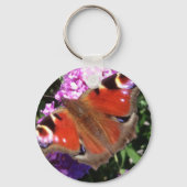 Porte-clés Papillon Paon et Buddleia (Recto)
