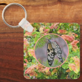 Porte-clés Papillon parmi les fleurs (Recto)