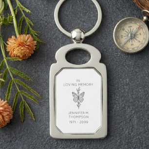 Porte-clés Papillon personnalisable de luxe en souvenir