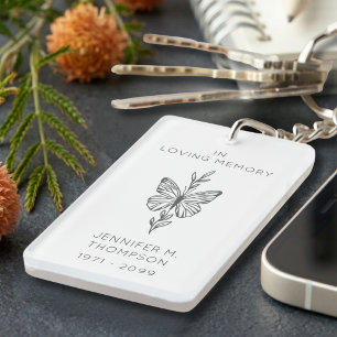 Porte-clés Papillon personnalisé en mémoire aimante