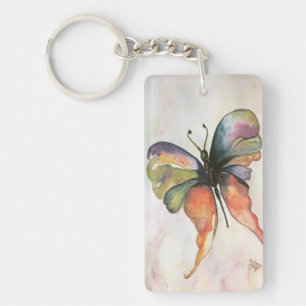 Porte-clés Papillon/Porte - clé acrylique REINE (double face)