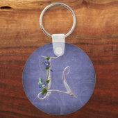 Porte-clés Papillon précieux initial L (Recto)