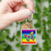 Porte-clés Papillon Rainbow Twirl (main)
