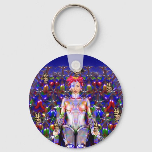 Porte-clés Papillon robot (Recto)