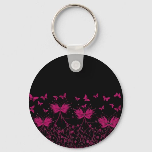 Porte-clés papillon rose (Recto)