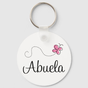 Porte-clés Papillon rose Abuela Cadeau Tee