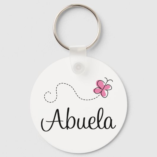 Porte-clés Papillon rose Abuela Cadeau Tee (Recto)