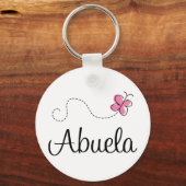 Porte-clés Papillon rose Abuela Cadeau Tee (Recto)