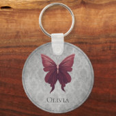 Porte-clés Papillon rouge à bijoux (Recto)