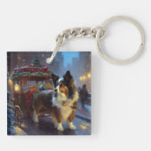 Porte-clés Papillon Saison des Fêtes de Noël (Dos)