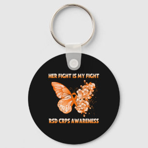 Porte-clés Papillon Son combat est mon combat Rsd Crps sensib