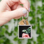 Porte-clés Papillon sur la fleur (main)