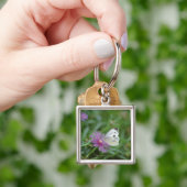 Porte-clés Papillon sur la fleur (main)