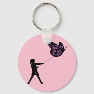Porte-clés Papillon sur un Porte - clé en laisse