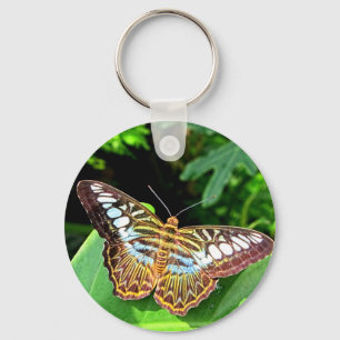 Porte-clés Papillon sur une feuille