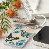 Porte-clés papillon turquoise (Devant droit)