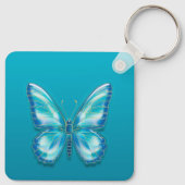 Porte-clés Papillon turquoise (Dos)
