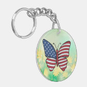 Porte-clés Papillon USA - Numéro de drapeau 62614 (Devant gauche)