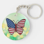 Porte-clés Papillon USA - Numéro de drapeau 62614 (Dos)