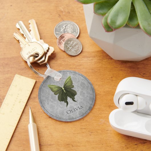 Porte-clés Papillon vert bijoux (Bureau)