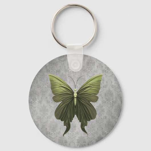Porte-clés Papillon vert bijoux (Verso)