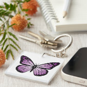 Porte-clés Papillon Violet (Devant Droit)