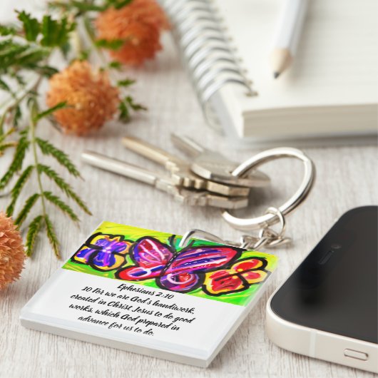 Porte-clés Papillons à un bel aimant (Devant Droit)