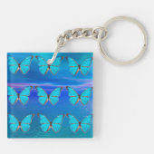 Porte-clés Papillons bleus (Dos)