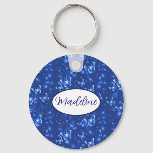 Porte-clés Papillons Bleus de Minuit