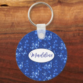 Porte-clés Papillons Bleus de Minuit (Recto)