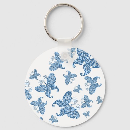 Porte-clés Papillons bleus minuscules (Recto)