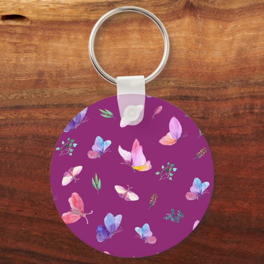 Porte-clés Papillons colorés (Verso)