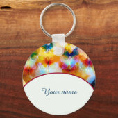 Porte-clés Papillons colorés personnalisés (Recto)