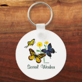 Porte-clés Papillons des travailleurs sociaux (Recto)