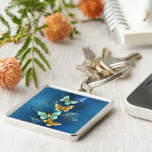 Porte-clés Papillons d'or (Côté)