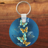 Porte-clés Papillons dorés (Recto)