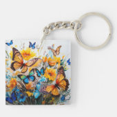 Porte-clés Papillons et fleurs (Dos)