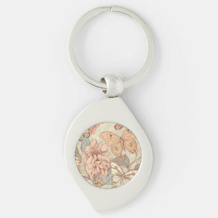 Porte-clés Papillons et fleurs