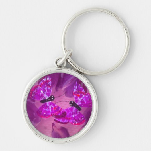 Porte-clés Papillons et fleurs (Devant)