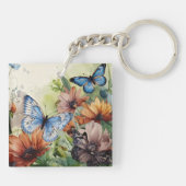 Porte-clés Papillons et fleurs (Dos)